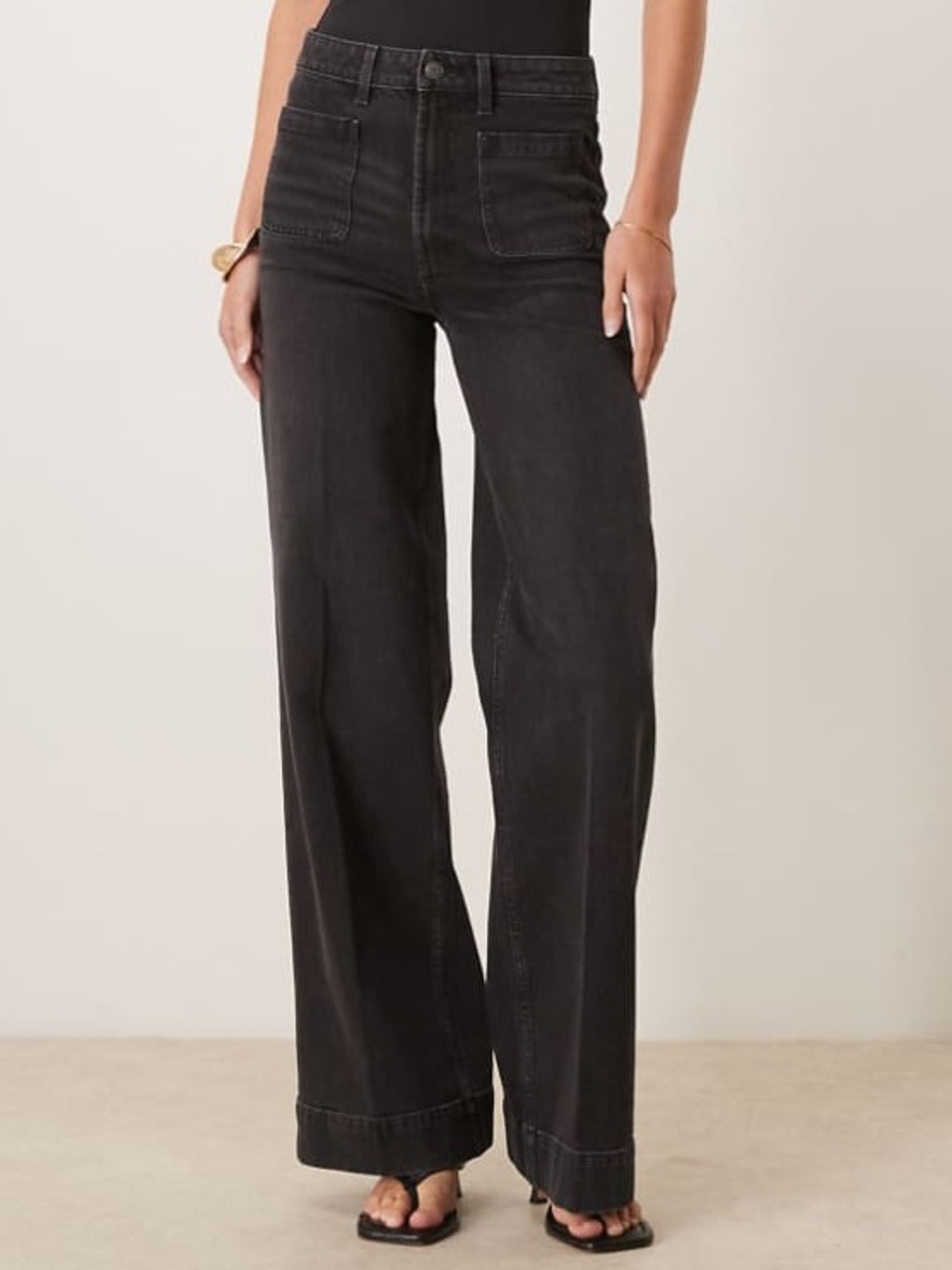 Rue21 Black High-Rise Wide Leg Jeans